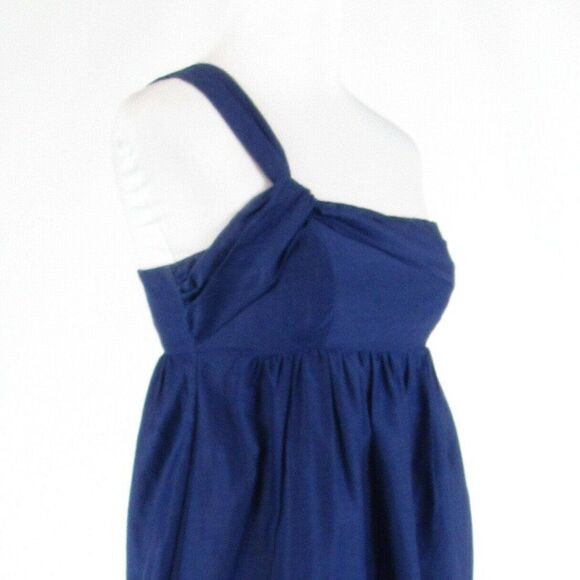 Blue ANN TAYLOR LOFT one shoulder dress 0 - Picture 4 of 8